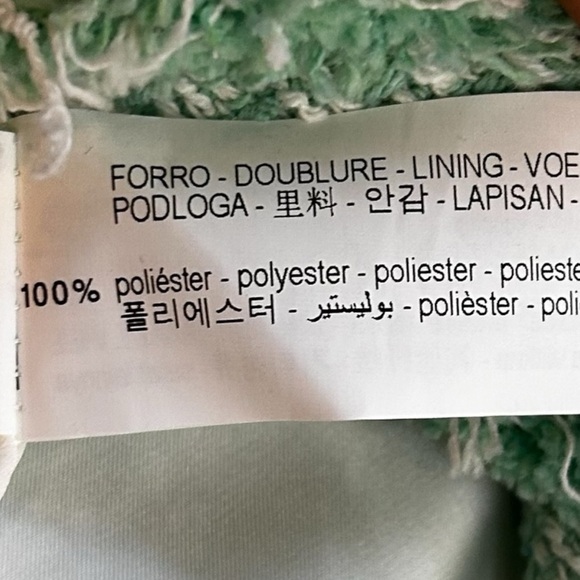 Zara Green White Tweed Textured Long Blazer-Small - Picture 11 of 15